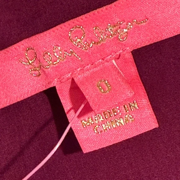 Lilly Pulitzer NWT Size 0 Amazing Burgundy Strapless Wide Leg Pant Jumpsuit - Picture 9 of 15